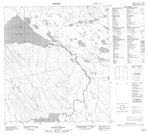 095O01 No Title Canadian topographic map, 1:50,000 scale