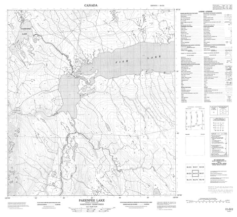 095O02 Paeenfee Lake Canadian topographic map, 1:50,000 scale