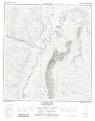 095O04 Wrigley River Canadian topographic map, 1:50,000 scale