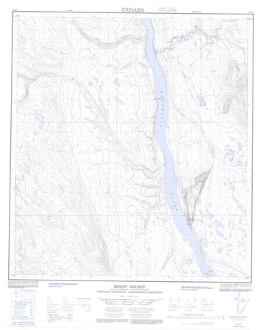 095O05 Mount Gaudet Canadian topographic map, 1:50,000 scale