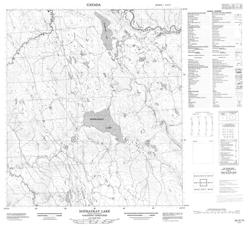 095O10 Nothaykay Lake Canadian topographic map, 1:50,000 scale