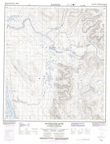 095O13 Blackwater River Canadian topographic map, 1:50,000 scale