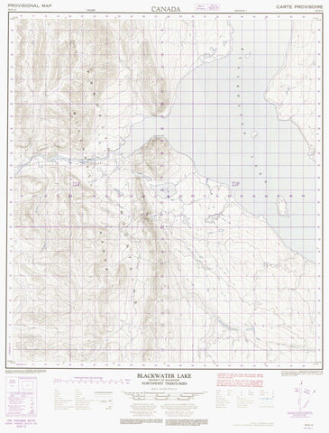 095O14 Blackwater Lake Canadian topographic map, 1:50,000 scale