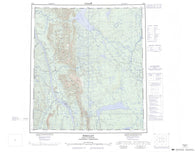 095O Wrigley Canadian topographic map, 1:250,000 scale