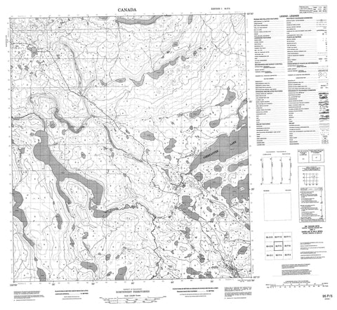 095P05 No Title Canadian topographic map, 1:50,000 scale