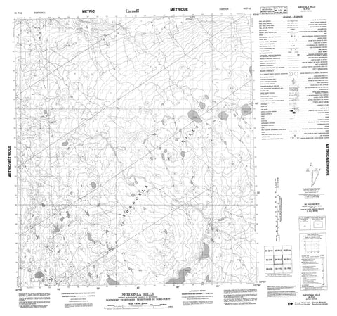 095P12 Shegonla Hills Canadian topographic map, 1:50,000 scale