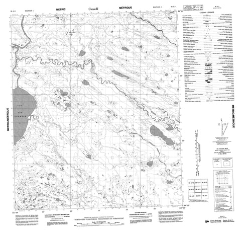 096A11 No Title Canadian topographic map, 1:50,000 scale