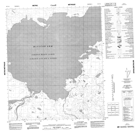096A14 No Title Canadian topographic map, 1:50,000 scale
