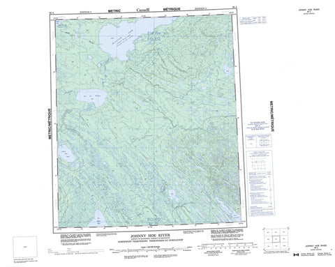 096A Johnny Hoe River Canadian topographic map, 1:250,000 scale