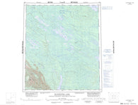 096B Blackwater Lake Canadian topographic map, 1:250,000 scale