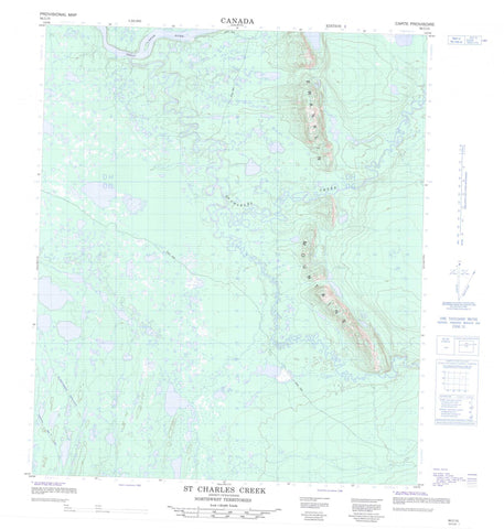 096C15 St Charles Creek Canadian topographic map, 1:50,000 scale