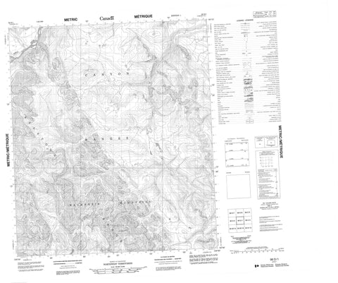 096D01 No Title Canadian topographic map, 1:50,000 scale
