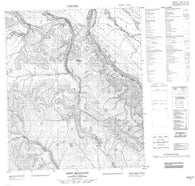 096D14 Dodo Mountain Canadian topographic map, 1:50,000 scale