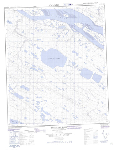 096E02 Three Day Lake Canadian topographic map, 1:50,000 scale