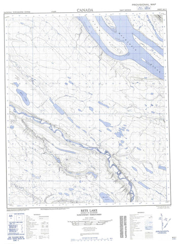 096E05 Rete Lake Canadian topographic map, 1:50,000 scale