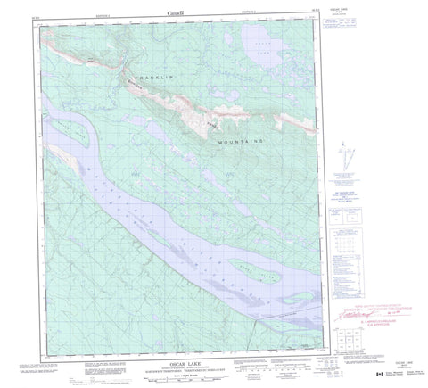 096E06 Oscar Lake Canadian topographic map, 1:50,000 scale