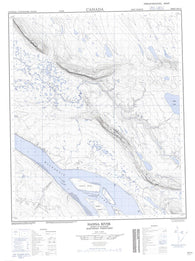 096E12 Hanna River Canadian topographic map, 1:50,000 scale