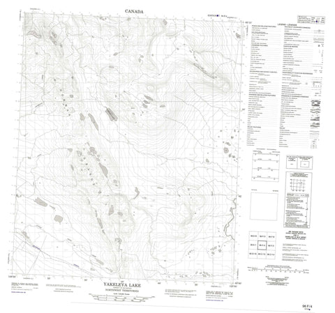 096F04 Yakeleya Lake Canadian topographic map, 1:50,000 scale