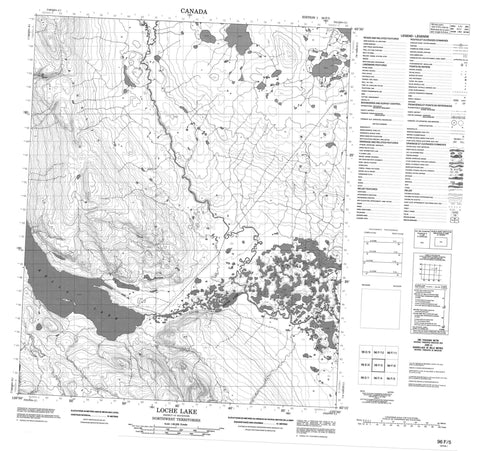 096F05 Loche Lake Canadian topographic map, 1:50,000 scale