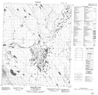 096F07 Bernard Lake Canadian topographic map, 1:50,000 scale