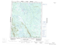 096F Mahony Lake Canadian topographic map, 1:250,000 scale