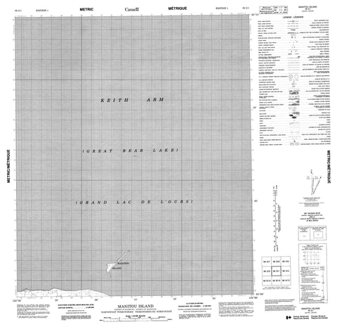 096G01 Manitou Island Canadian topographic map, 1:50,000 scale