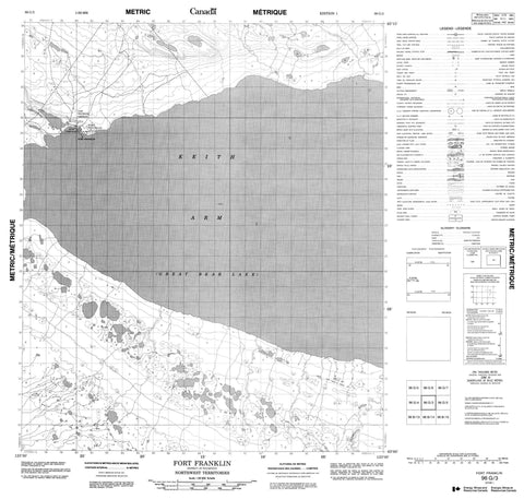 096G03 Fort Franklin Canadian topographic map, 1:50,000 scale