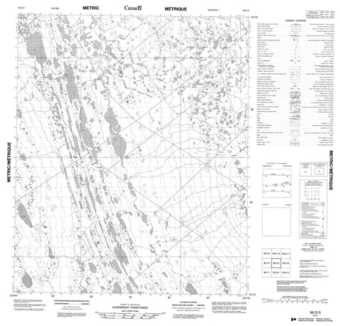 096G05 No Title Canadian topographic map, 1:50,000 scale