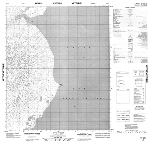 096G07 Fox Point Canadian topographic map, 1:50,000 scale
