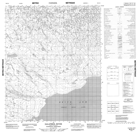 096G10 Salatreil River Canadian topographic map, 1:50,000 scale
