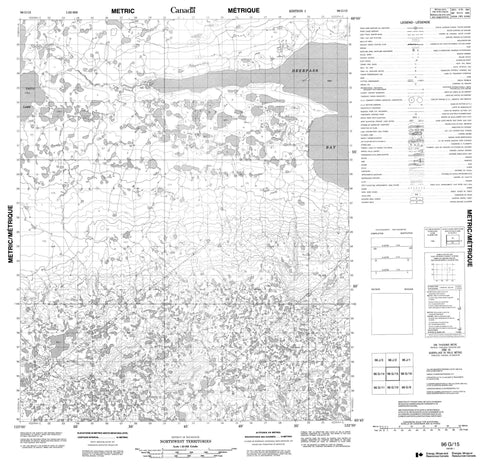 096G15 No Title Canadian topographic map, 1:50,000 scale