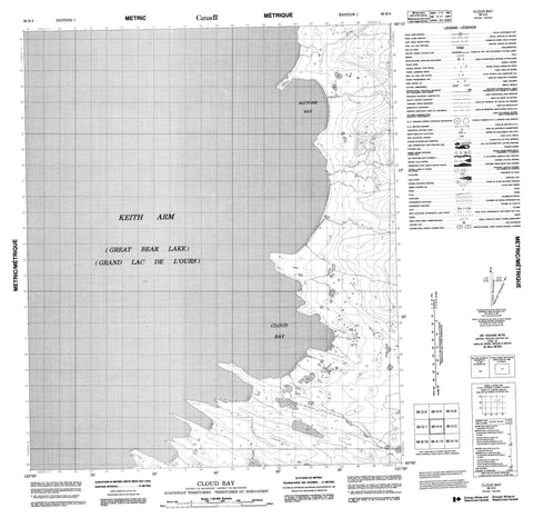 096H04 Cloud Bay Canadian topographic map, 1:50,000 scale