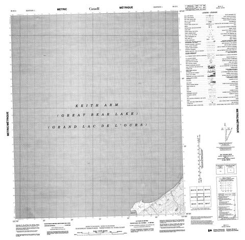 096H11 No Title Canadian topographic map, 1:50,000 scale