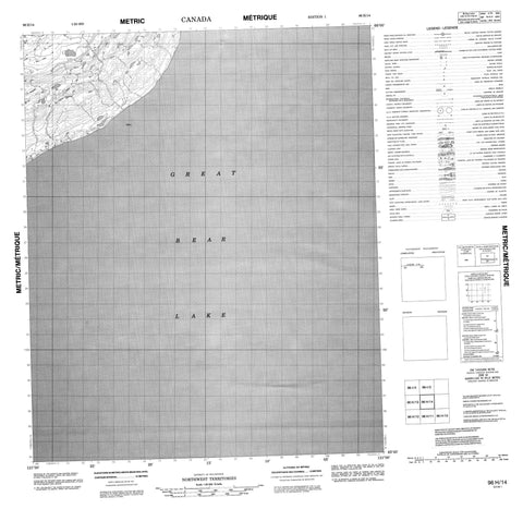 096H14 No Title Canadian topographic map, 1:50,000 scale