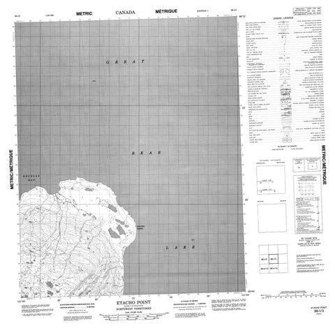 096I03 Etacho Point Canadian topographic map, 1:50,000 scale