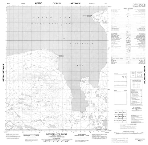 096J03 Goodfellow Point Canadian topographic map, 1:50,000 scale