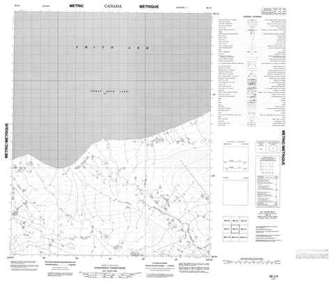 096J04 No Title Canadian topographic map, 1:50,000 scale