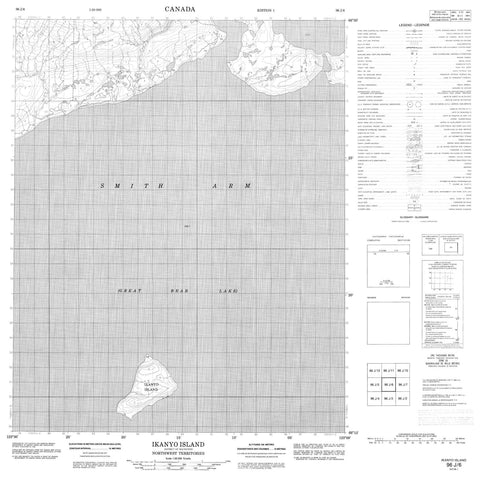 096J06 Ikanyo Island Canadian topographic map, 1:50,000 scale