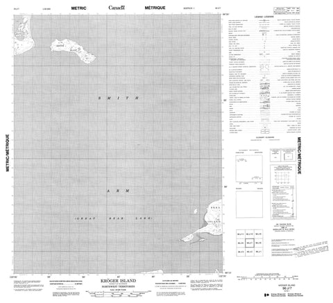 096J07 Kroger Island Canadian topographic map, 1:50,000 scale