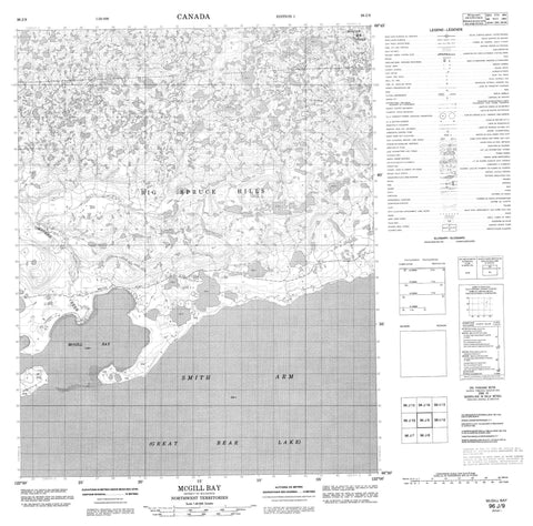 096J09 Mcgill Bay Canadian topographic map, 1:50,000 scale