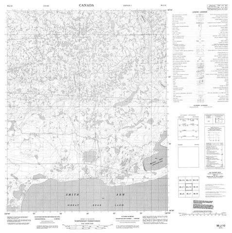 096J10 No Title Canadian topographic map, 1:50,000 scale