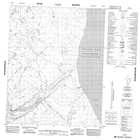 096K03 No Title Canadian topographic map, 1:50,000 scale