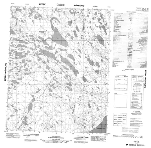 096K06 No Title Canadian topographic map, 1:50,000 scale