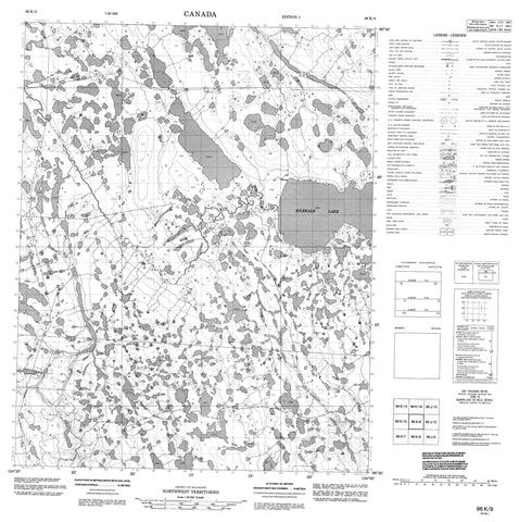 096K09 No Title Canadian topographic map, 1:50,000 scale