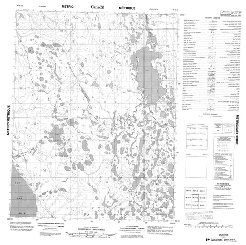 096K15 No Title Canadian topographic map, 1:50,000 scale