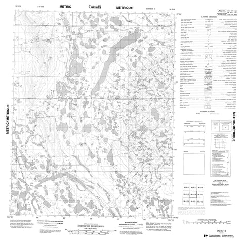 096K16 No Title Canadian topographic map, 1:50,000 scale