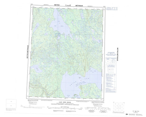 096K Lac Des Bois Canadian topographic map, 1:250,000 scale