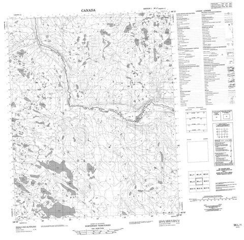 096L01 No Title Canadian topographic map, 1:50,000 scale