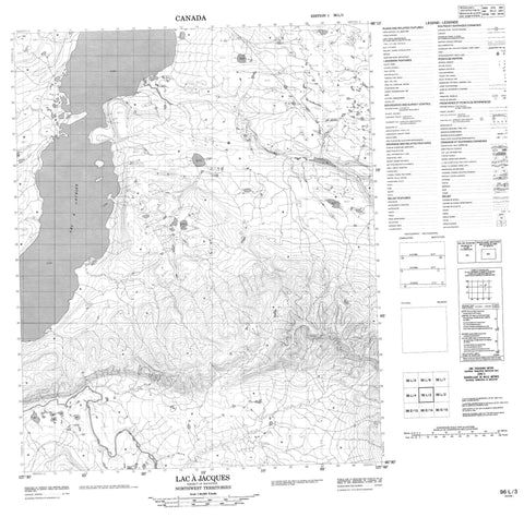 096L03 Lac A Jacques Canadian topographic map, 1:50,000 scale