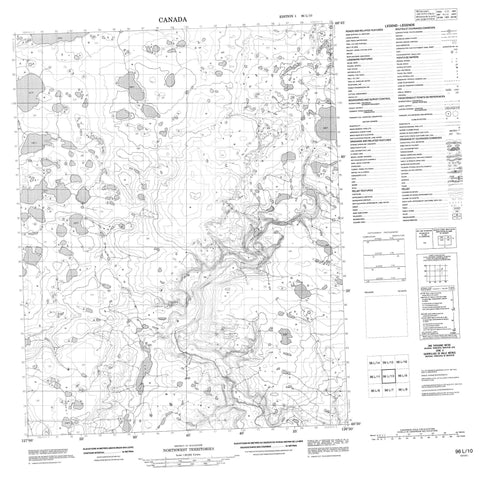 096L10 No Title Canadian topographic map, 1:50,000 scale